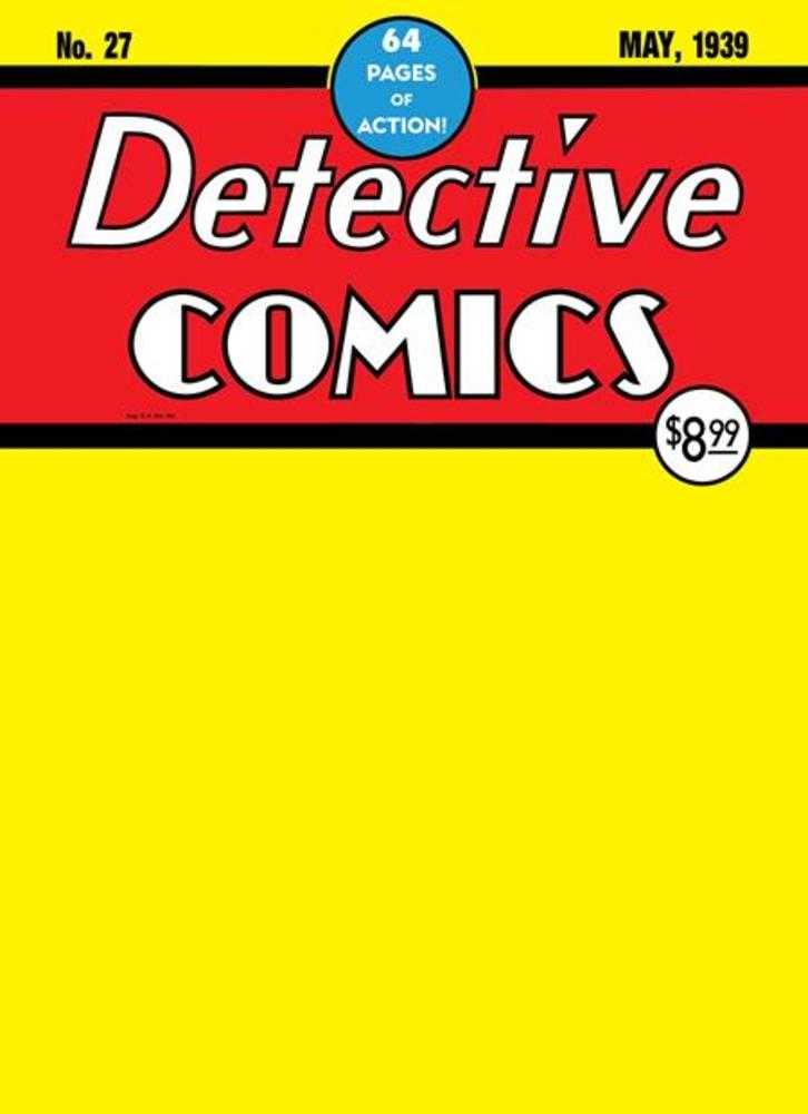 Detective Comics #27 Batman Day 2024 Facsimile Edition Cover B Blank Variant