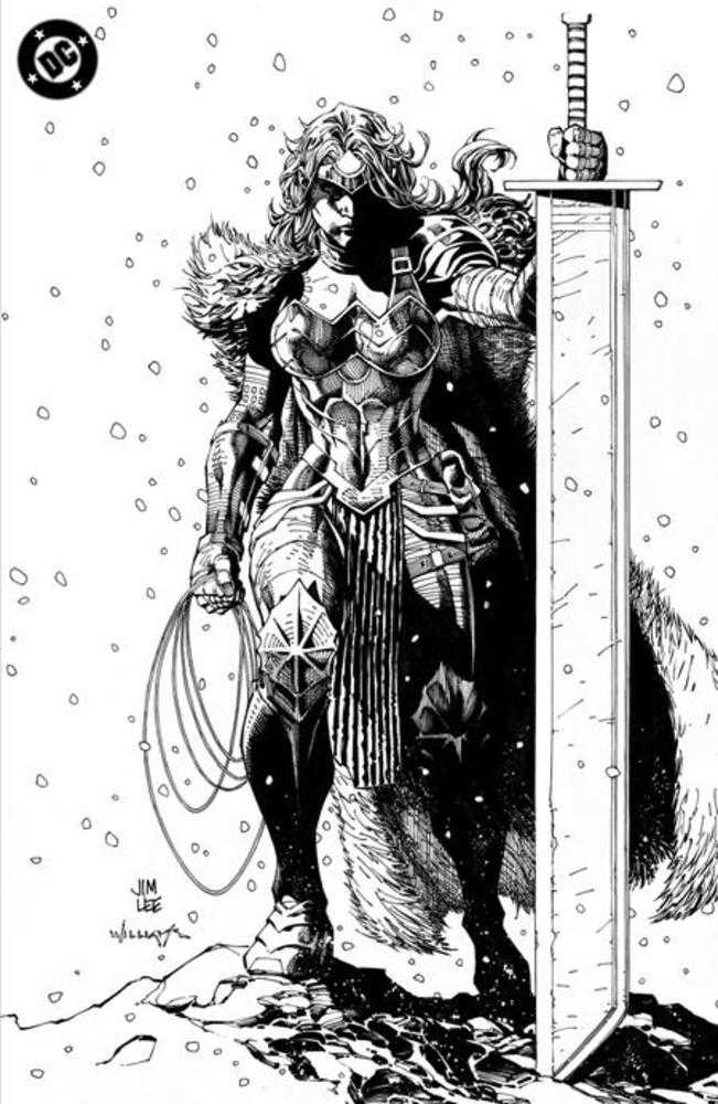 Absolute Wonder Woman (2024) # 1 Cover H 1 in 100 Jim Lee Black & White Virgin Card Stock Variant