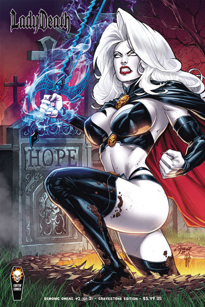 Lady Death: Demonic Omens (2024) #2 (of 2) Cover B Gravestone Edition (Mature)