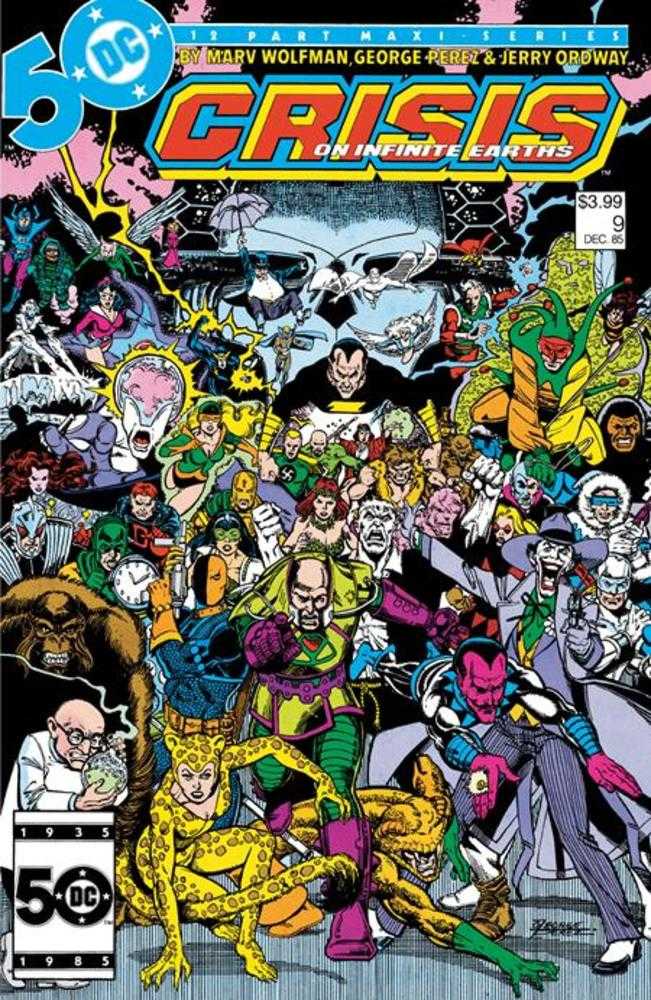 Crisis On Infinite Earths # 9 (of 12) Facsimile Edition Cover A George Perez