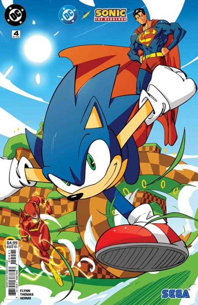DC X Sonic The Hedgehog (2025) #4 (of 5) Cover B Daniele Di Nicuolo Variant