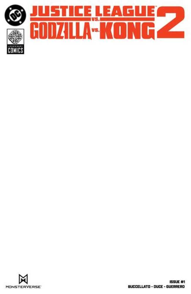 Justice League vs Godzilla vs Kong 2 (2025) #1 (of 7) Cover F Blank Card Stock Variant