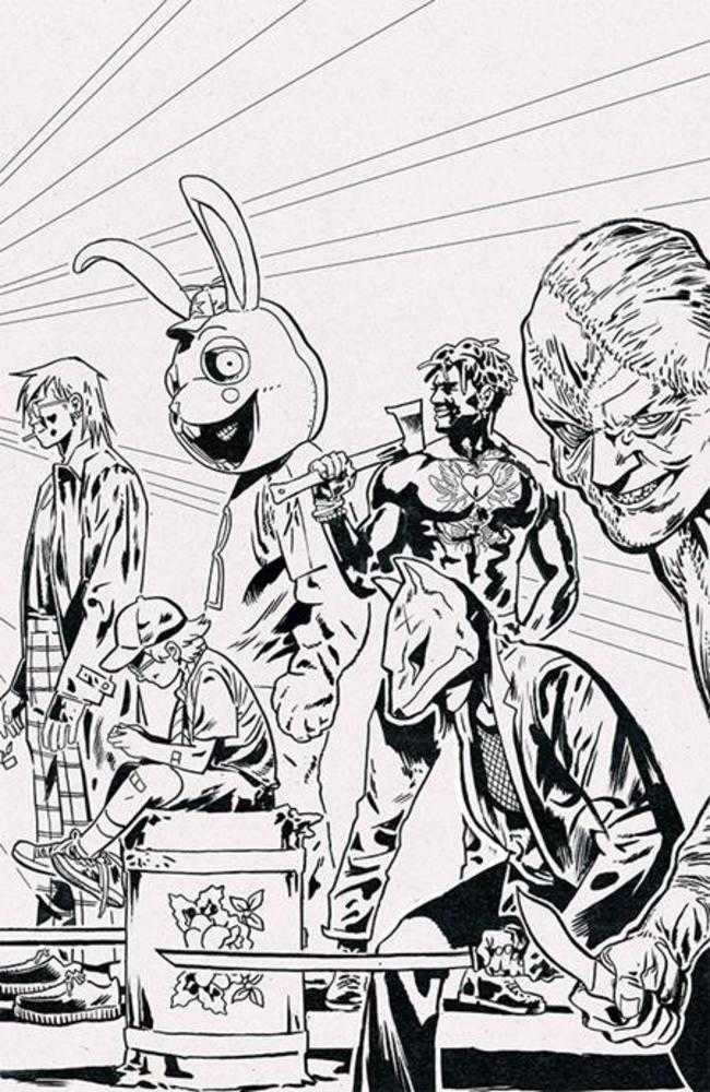 Exquisite Corpses (2025) #1 (2nd Print) Cover B Michael Walsh Polybagged & Playing Card B&W 1:10 Variant (Mature)