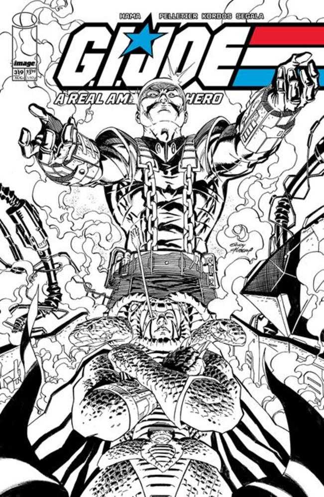 G.I. Joe A Real American Hero (2023) #319 Cover B Andy Kubert Black & White Variant