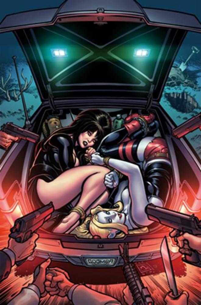 Harley Quinn X Elvira #2 Cover H Chad Hardin Foil Full Art Variant