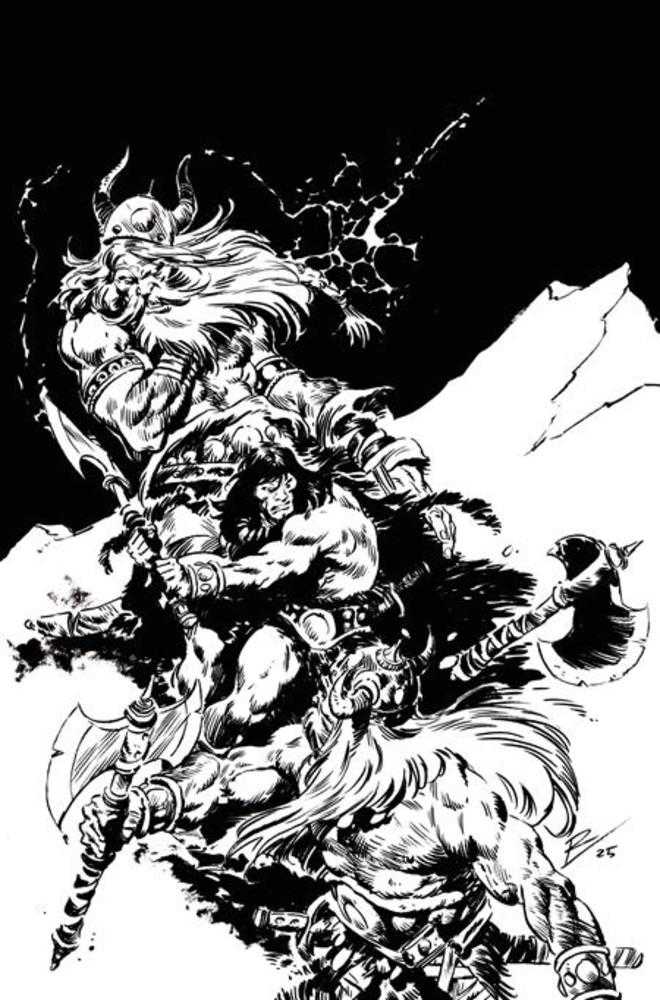 Conan The Barbarian (2023) #25 Cover I Roberto De La Torre B&W 1:5 Virgin Variant (Mature)
