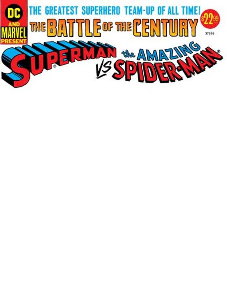 50th Anniversary Treasury Edition Superman vs The Amazing Spider-Man #1 Facsimile Edition Cover D Blank Variant