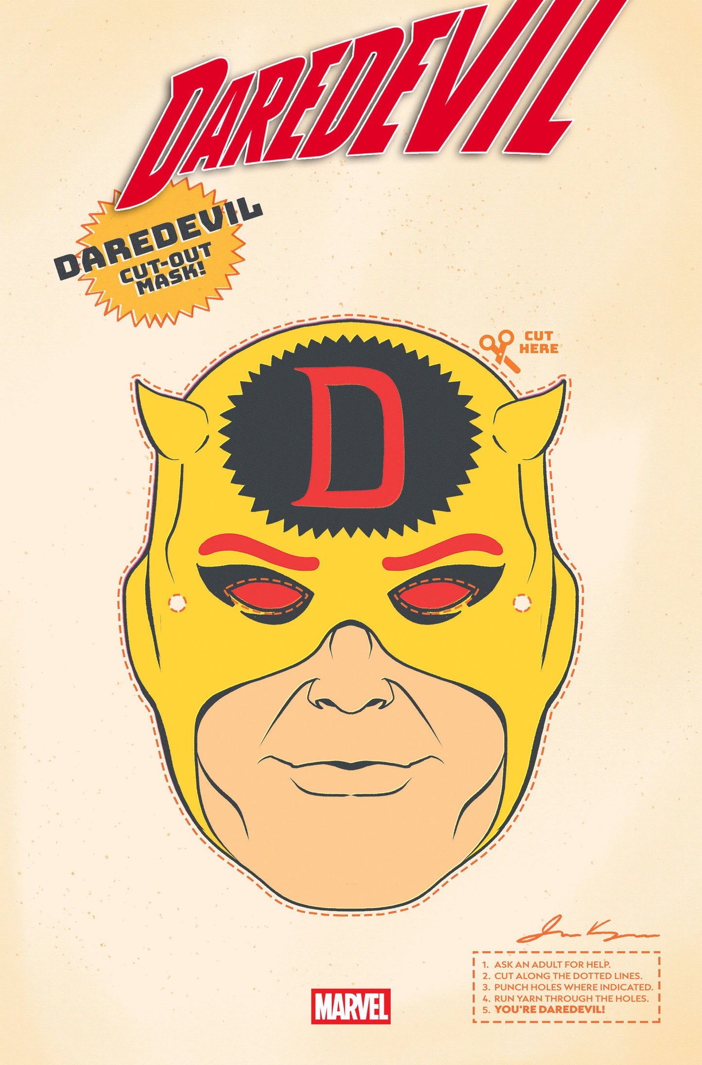 Daredevil #25 Retro Halloween Mask Variant