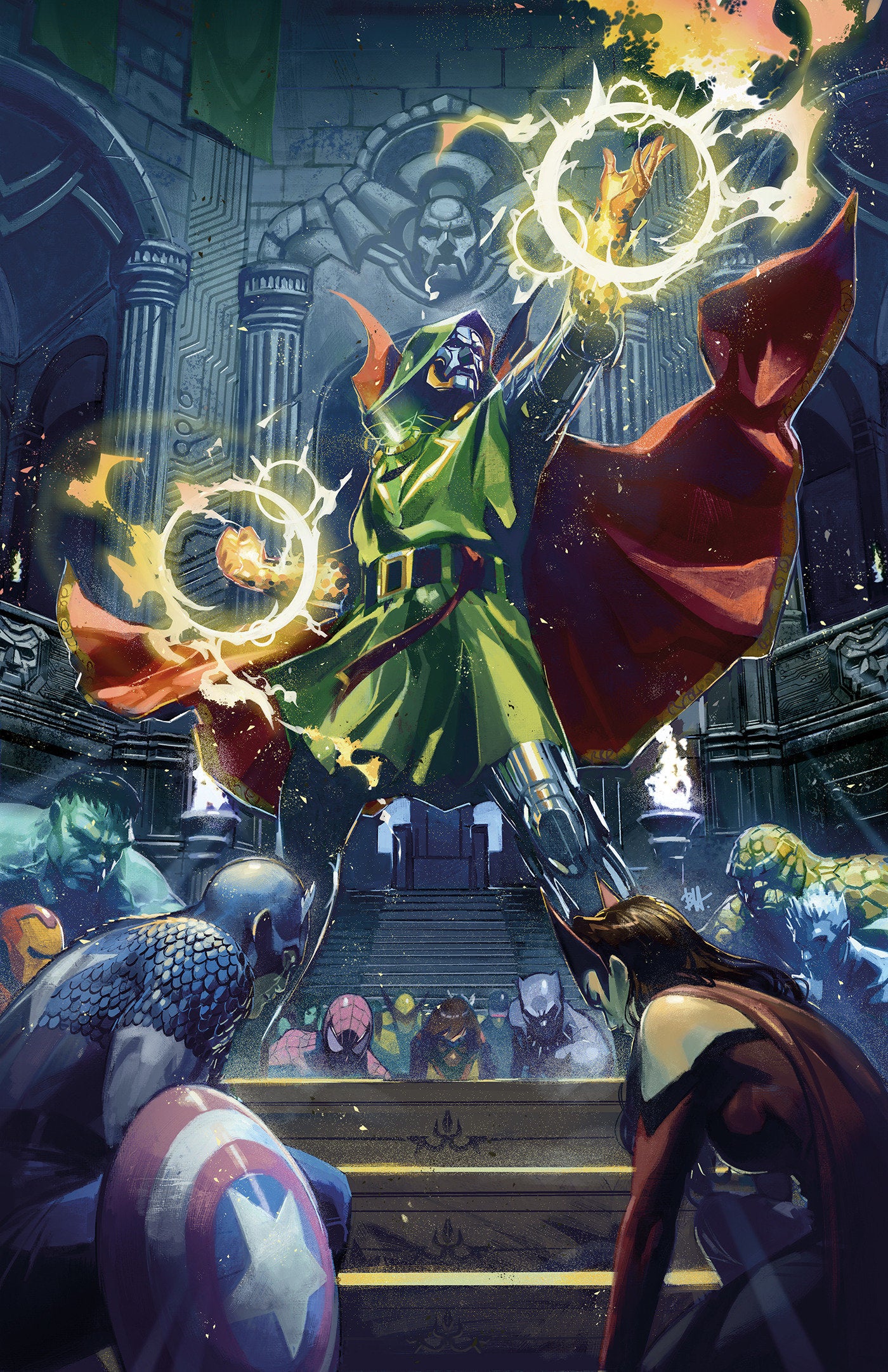 One World Under Doom (2025) #1 (of 9) Ben Harvey Full Art Variant