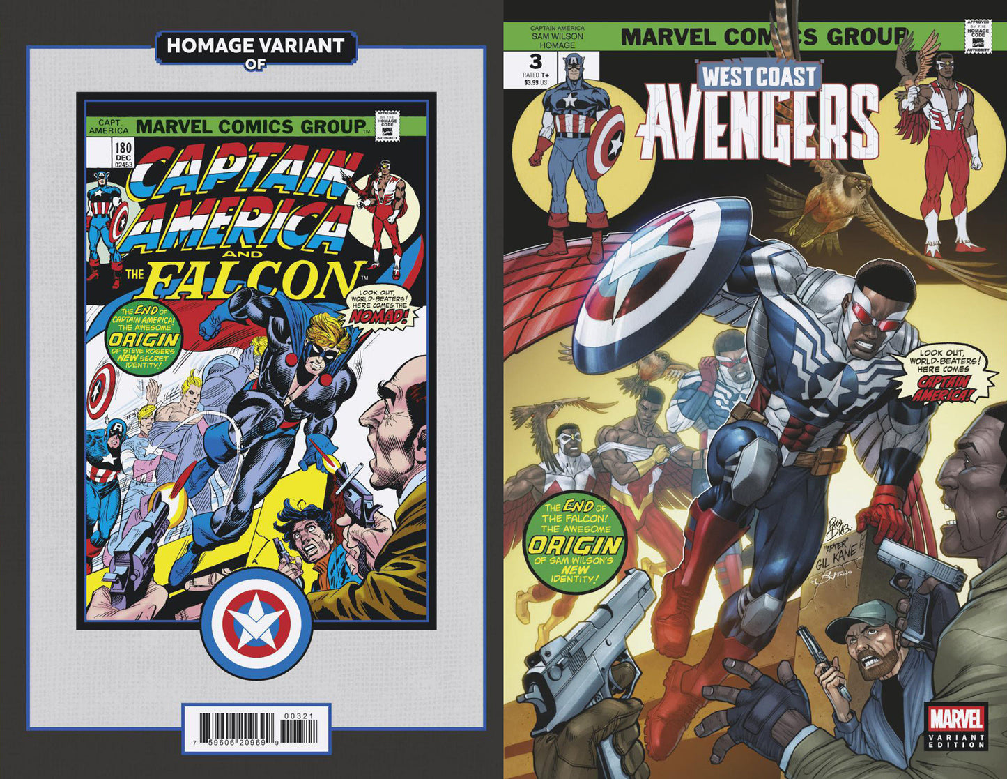 West Coast Avengers (2024) # 3 Paco Diaz Captain America Sam Wilson Homage Variant