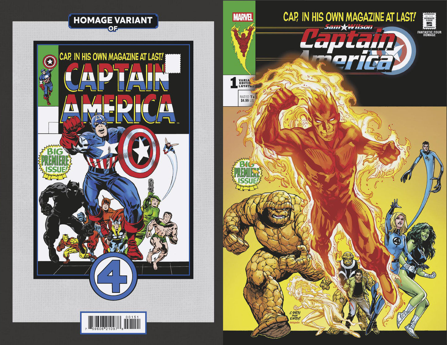Sam Wilson Captain America (2025) #1 (of 5) Cory Smith Fantastic Four Homage Variant
