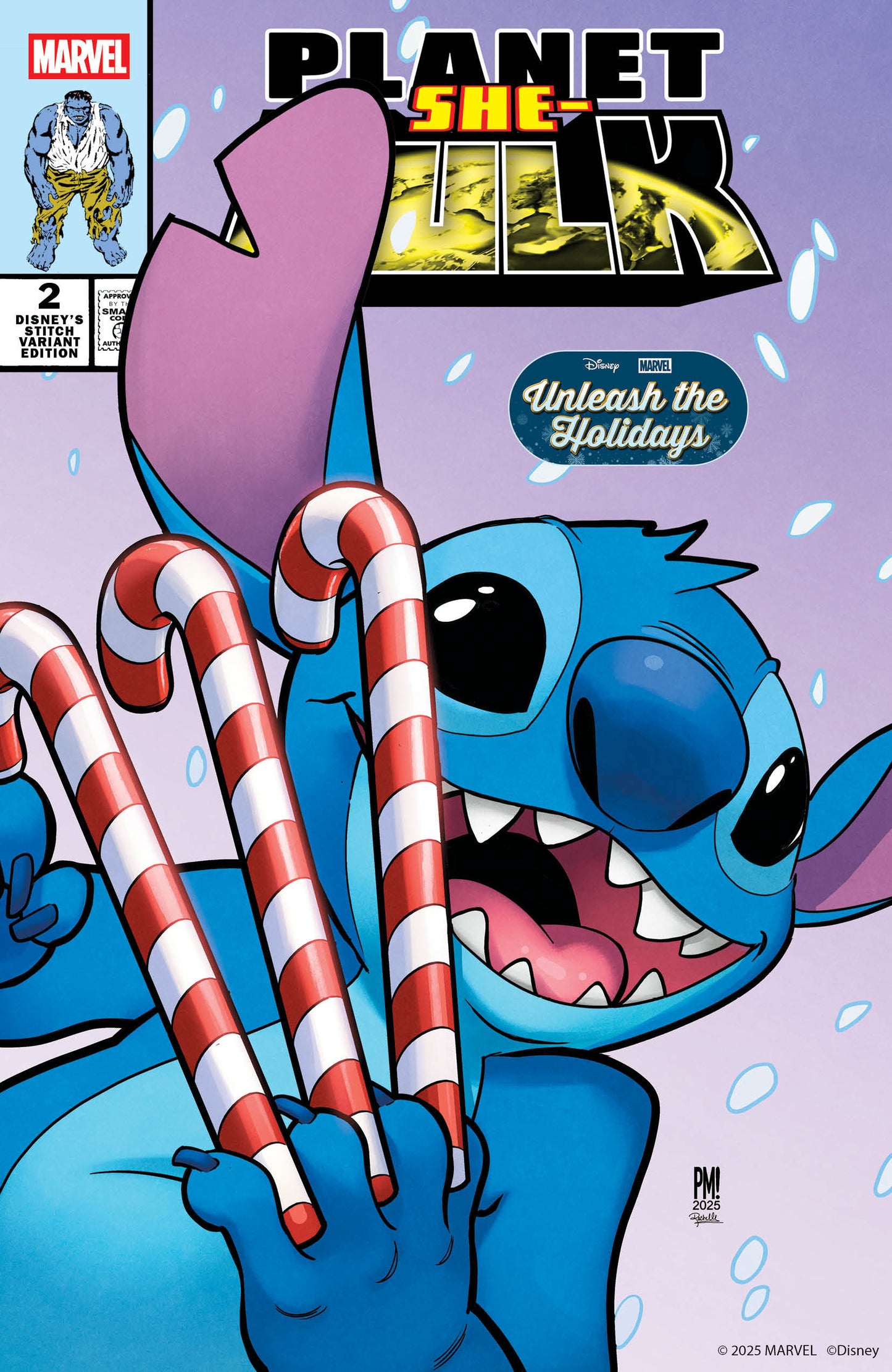Planet She Hulk #2 Paco Medina Disney Stitch Unleash The Holidays Variant
