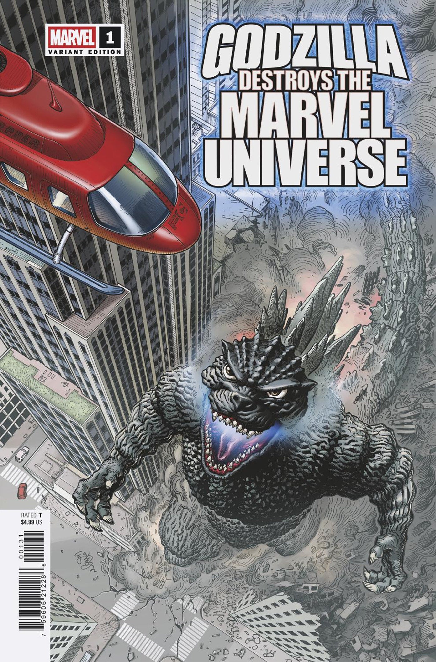 Godzilla Destroys The Marvel Universe (2025) #1 E.J. Su Fan Favorite Variant