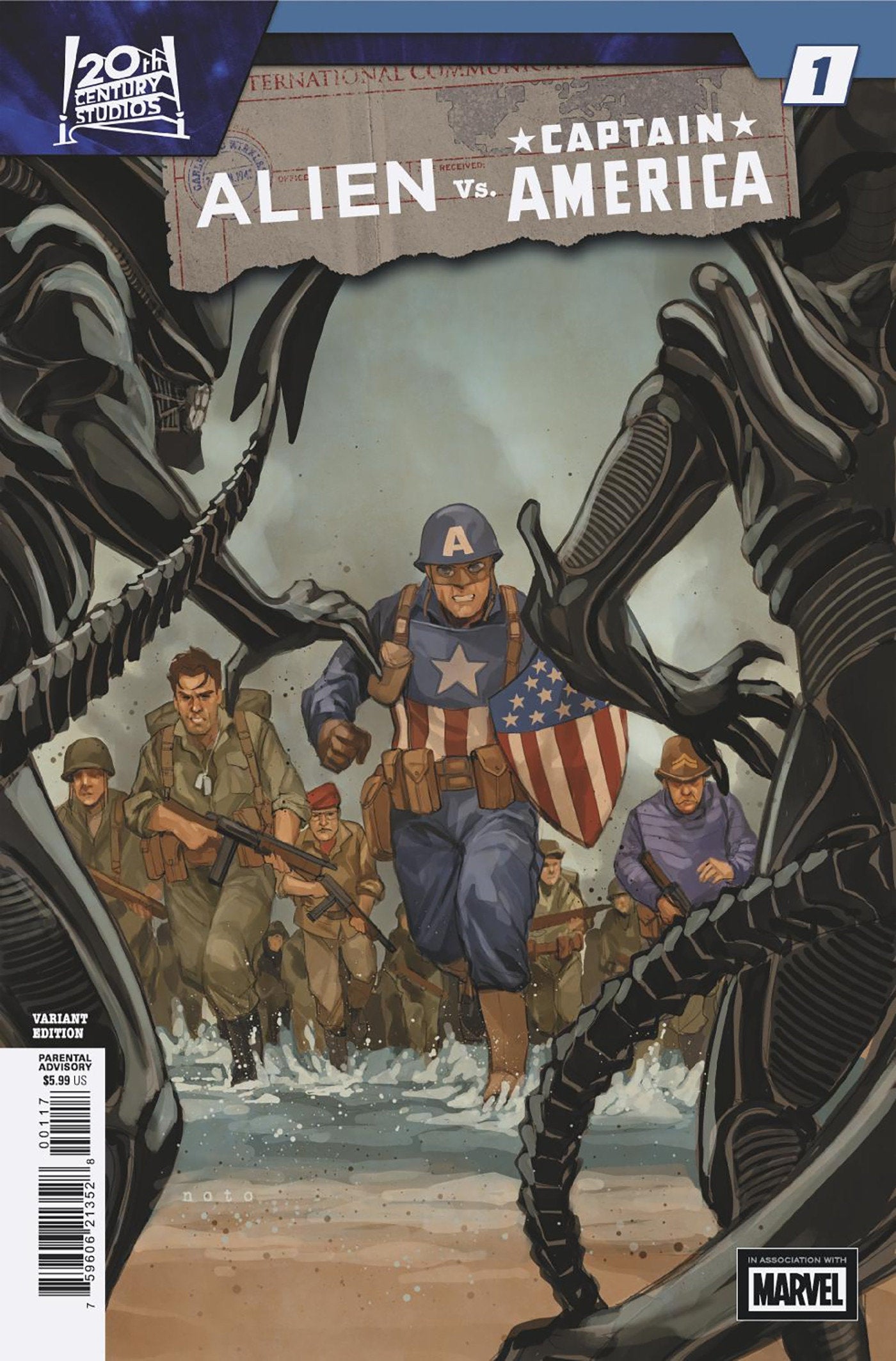 Alien vs. Captain America #1 Phil Noto 1:50 Variant