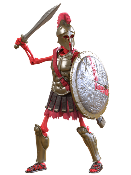 Epic H.A.C.K.S. Action Figure: Spartan Warrior Skeleton