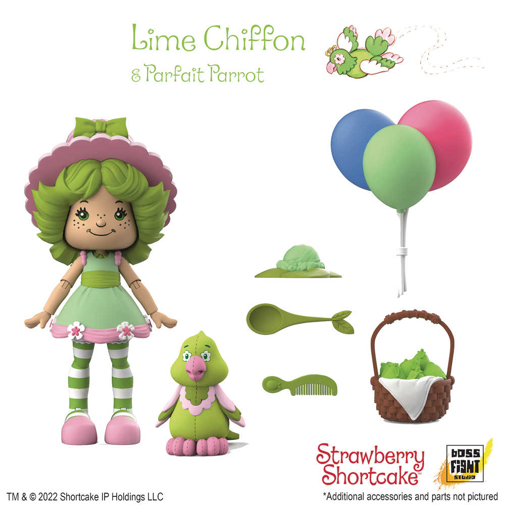 Strawberry Shortcake Lime Chiffon & Parfait Parrot Action Figure