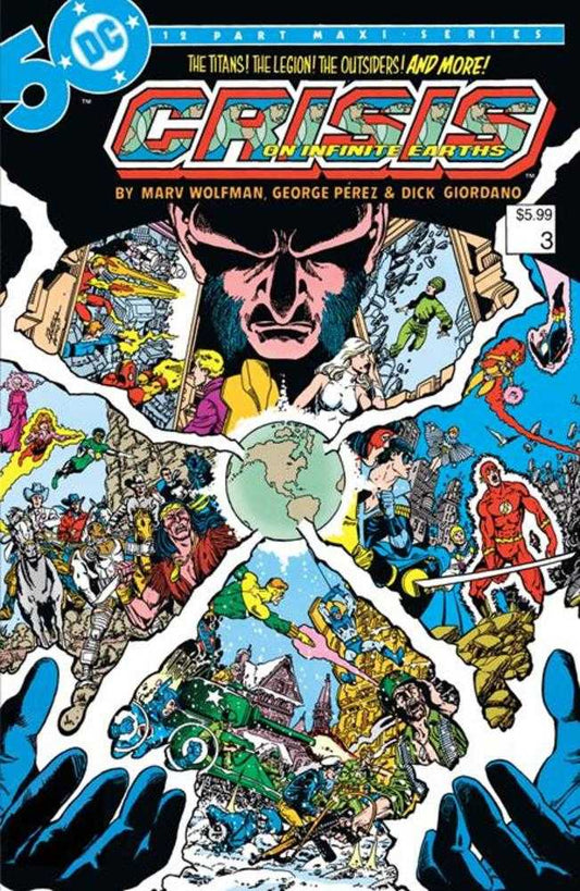 Crisis On Infinite Earths # 3 (of 12) Facsimile Edition Cover B George Perez Foil Variant