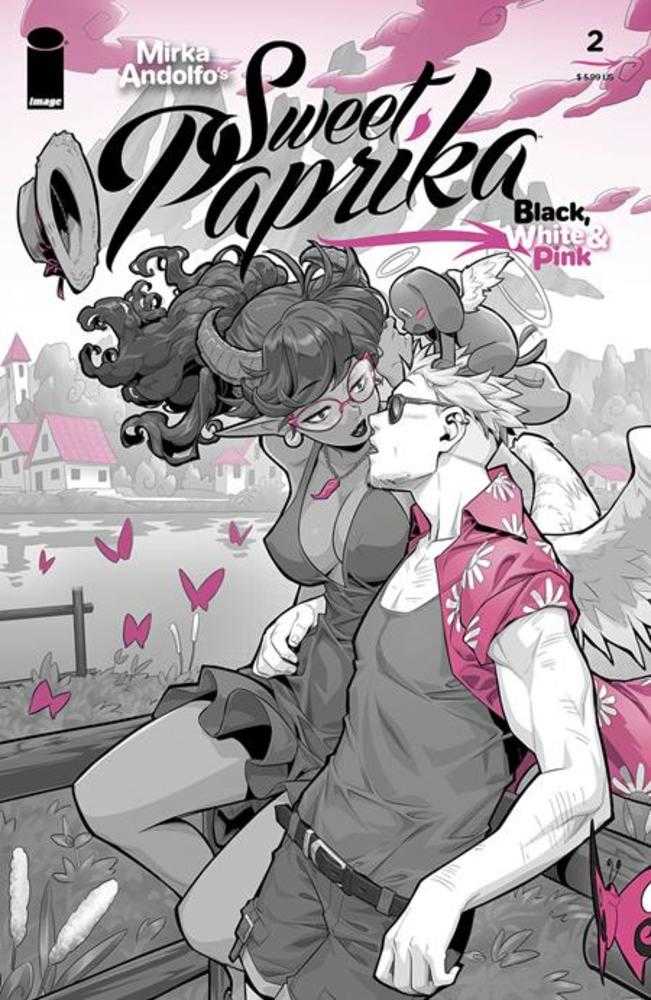 Mirka Andolfo's Sweet Paprika: Black White & Pink (2024) #2 Cover B Xongbros Variant