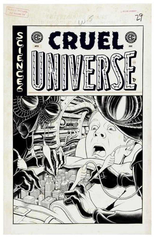 EC Cruel Universe (2024) #5 (of 5) Cover D Inc 1:20 Malachi Ward Black & White Artist Edition Variant