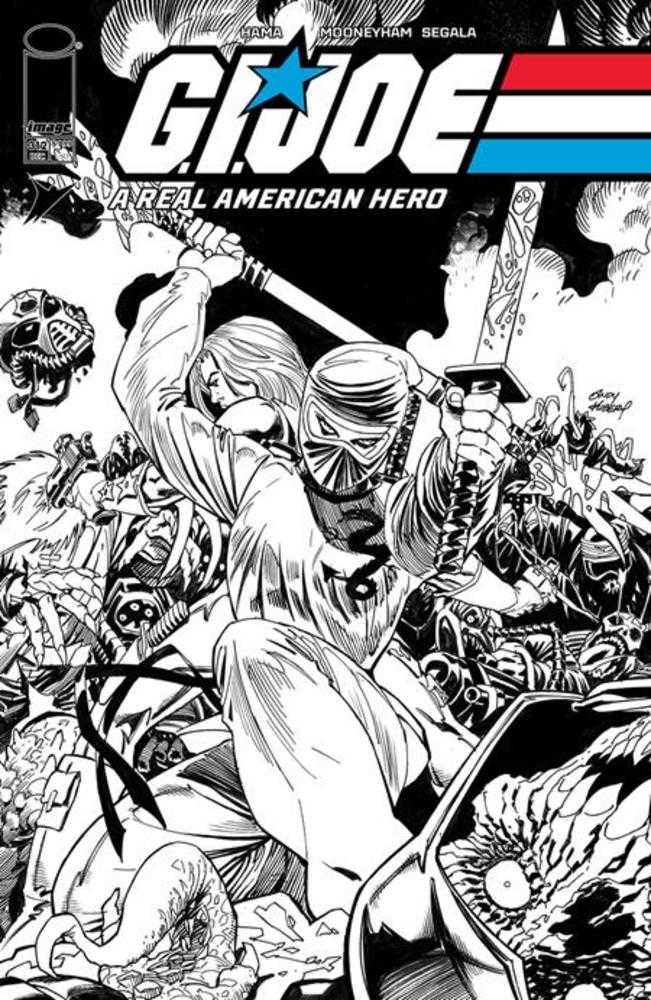 G.I. Joe A Real American Hero (2023) #312 Cover B Andy Kubert Black & White Variant