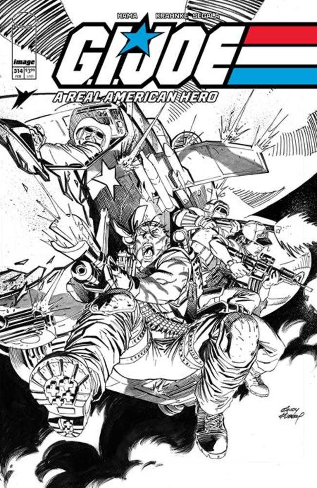 G.I. Joe A Real American Hero (2023) #314 Cover B Andy Kubert Black & White Variant