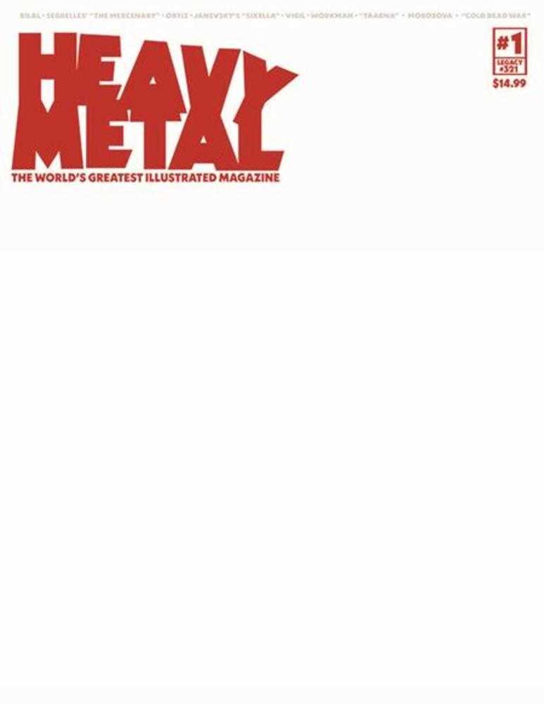 Heavy Metal Magazine (2025) #1 Cover F Blank Sketch Variant (Mature)