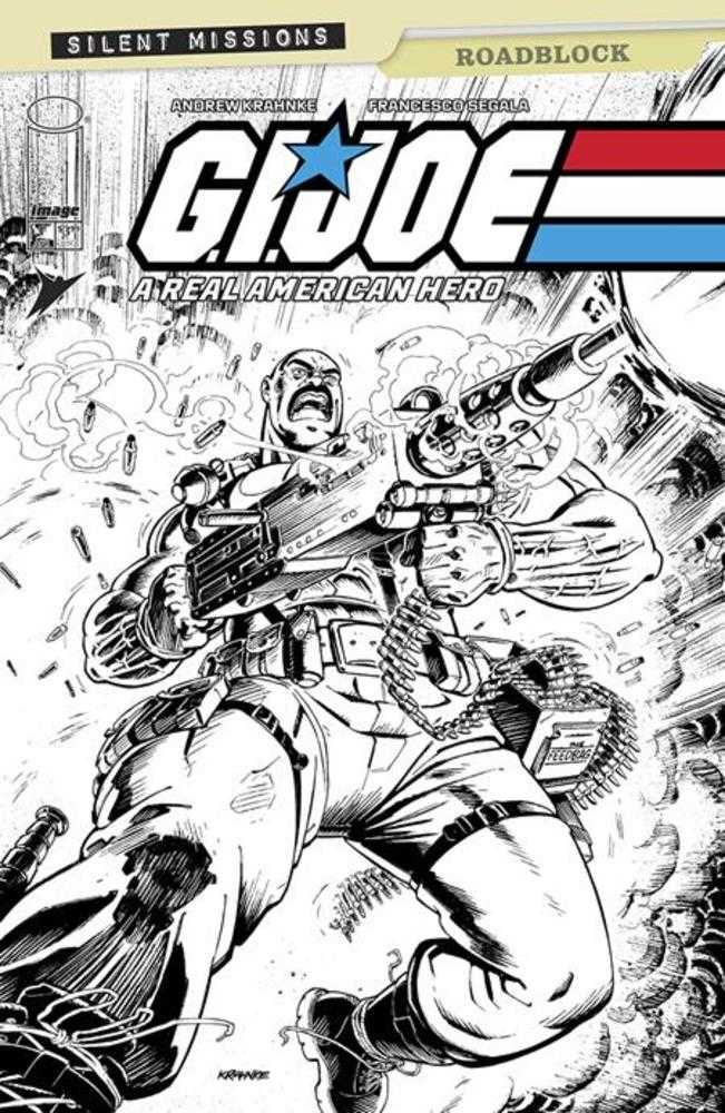 G.I. Joe A Real American Hero: Roadblock (2025) One-Shot Cover C Andrew Krahnke B&W 1:10 Variant