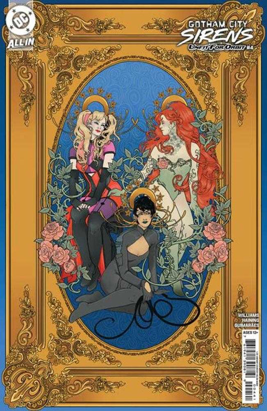 Gotham City Sirens: Unfit For Orbit (2025) #4 (of 5) Cover E Helen Mask 1:25 Variant
