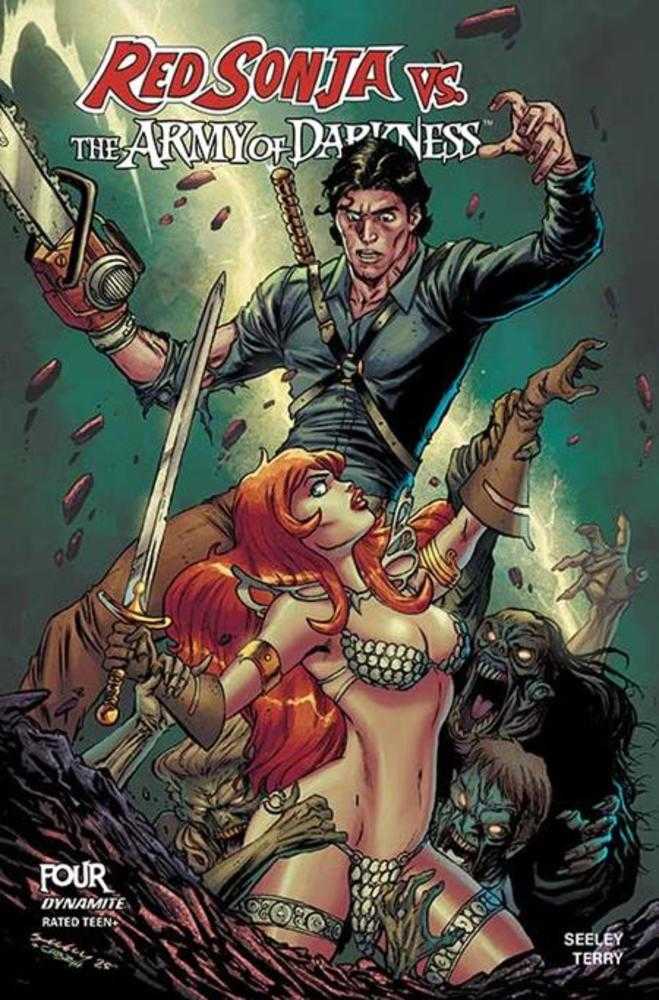Red Sonja vs Army of Darkness (2025) #4 Cover B Tim Seeley Variant
