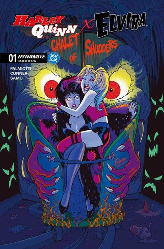 Harley Quinn X Elvira (2025) #1 Cover P Amanda Conner 1:15 Foil Variant