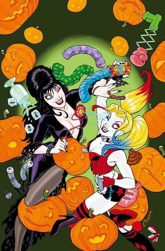 Harley Quinn X Elvira #1 Cover K Amanda Conner Metal Premium Variant