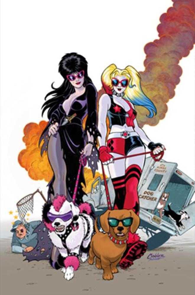 Harley Quinn X Elvira (2025) #2 Cover J Amanda Conner Dogs Limited Full Art Variant
