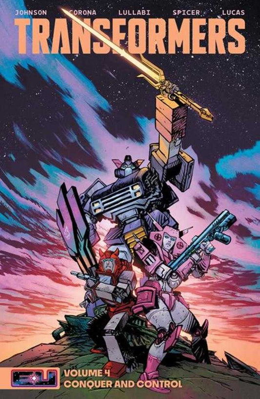 Transformers Vol 04: Conquer And Control TPB Direct Market Daniel Warren Johnson Sword Cover