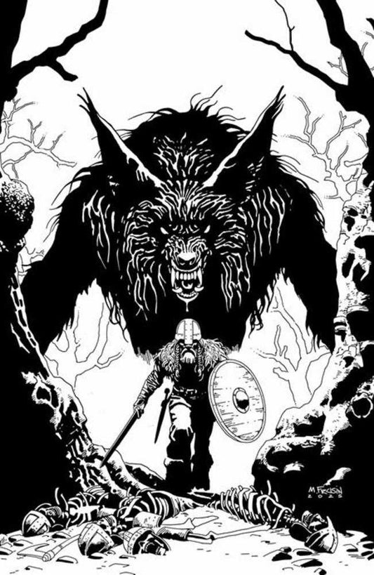 Viking Moon #1 (Of 5) Cover E Marcelo Frusin Black & White 1:25 Variant