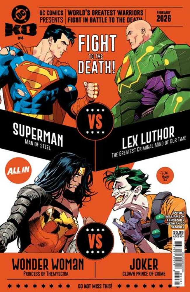 DC K.O. #4 (Of 5) Cover G Dan Mora Bracket Card Stock Variant