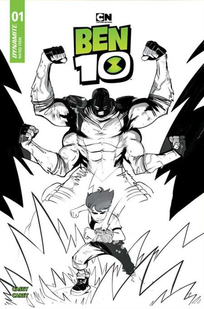 Ben 10 #1 Cover K Sebastian Piriz 1:15 Line Art Variant