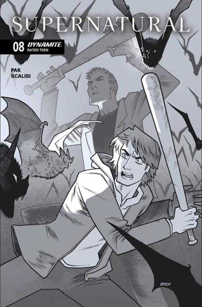 Supernatural #8 Cover H Variant Edition 1 in 10 John Amor Line Art