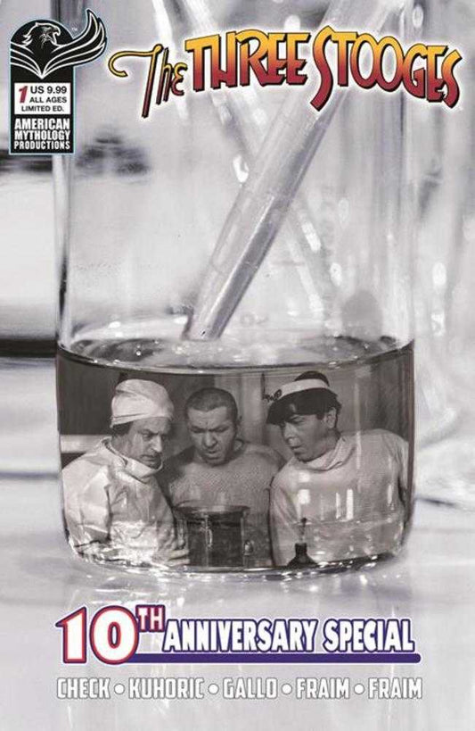 Three Stooges American Mythology 10th Anniversary #1 Cover D Black & White Photo Variant