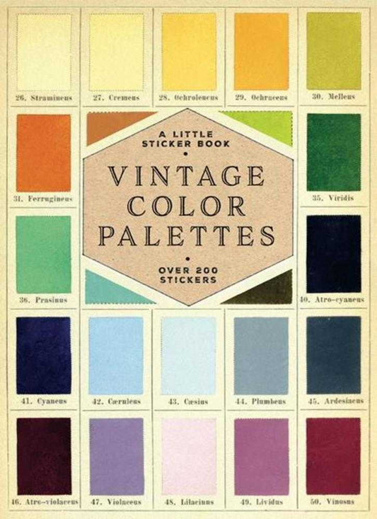 Vintage Color Palettes Sticker Book