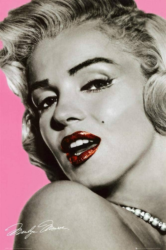 Marilyn Monroe Lips Poster - 24" X 36": Shrinkwrapped on Cardboard
