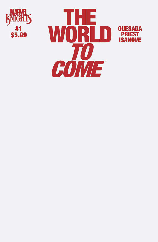 Marvel Knights: The World To Come (2025) #1 Blank Cover Variant