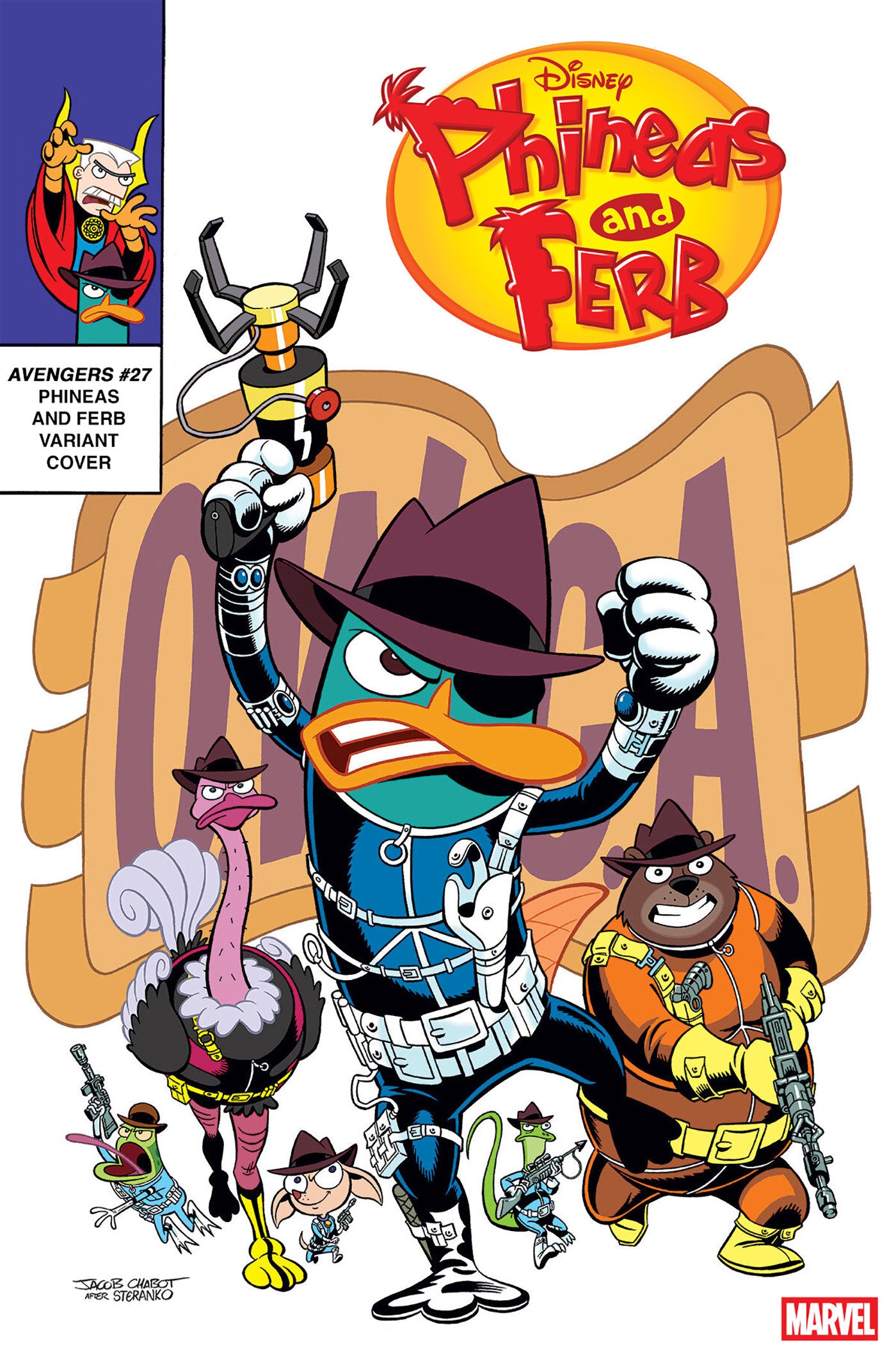 Avengers (2023) #27 Jacob Chabot Phineas And Ferb Variant