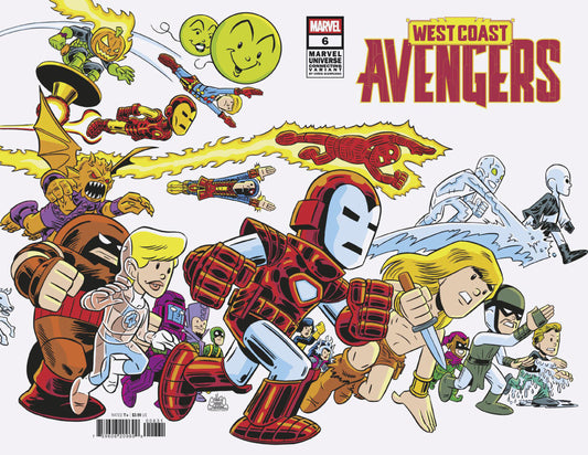West Coast Avengers (2024) # 6 Chris Giarrusso Marvel Universe Connecting Wrap Variant F