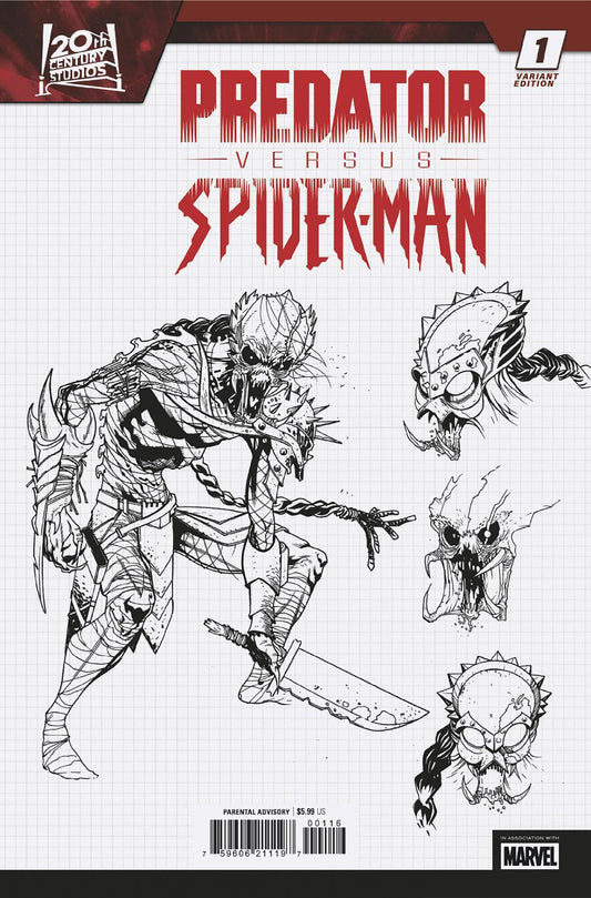 Predator vs Spider-Man (2025) #1 (of 4) Marcelo Ferreira 1:10 Design Variant