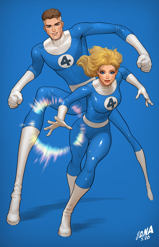 Fantastic Four #14 David Nakayama Color Block Blue 1:50 Virgin Variant