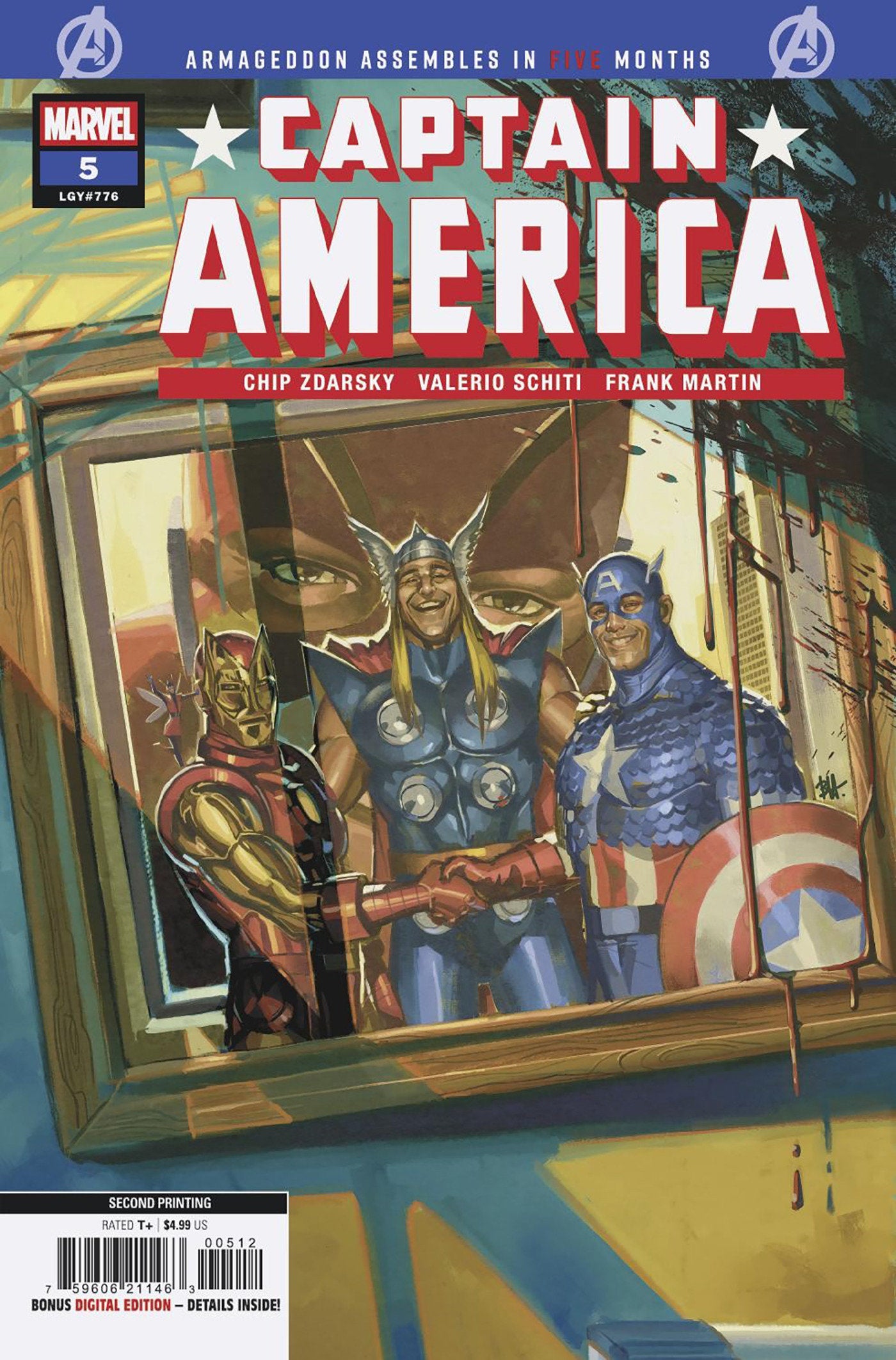 Captain America (2025) # 5 (2nd Print) Ben Harvey Variant