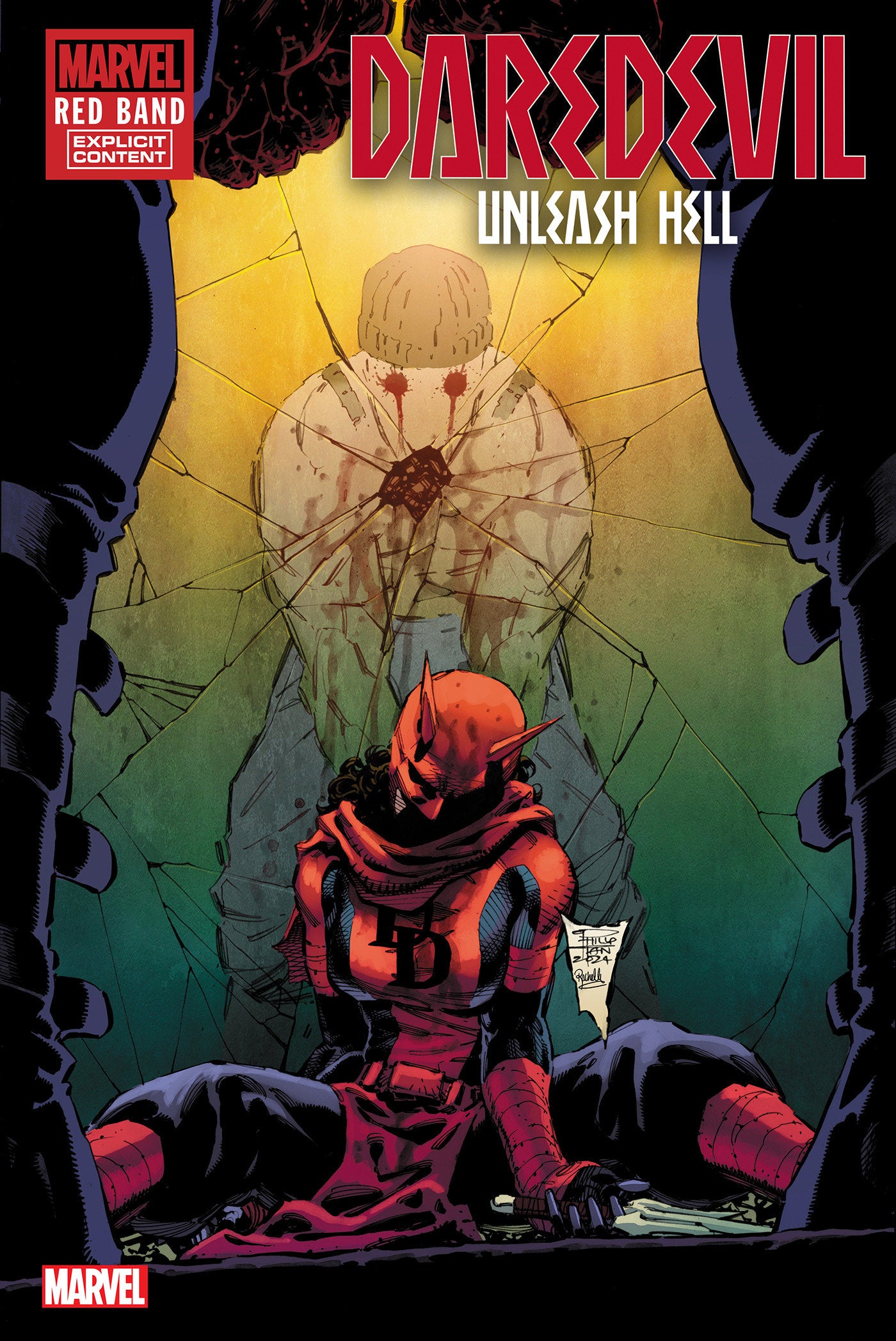 Daredevil: Unleash Hell - Red Band (2025) #1 (of 5) Tan Variant (Bag) (Mature)