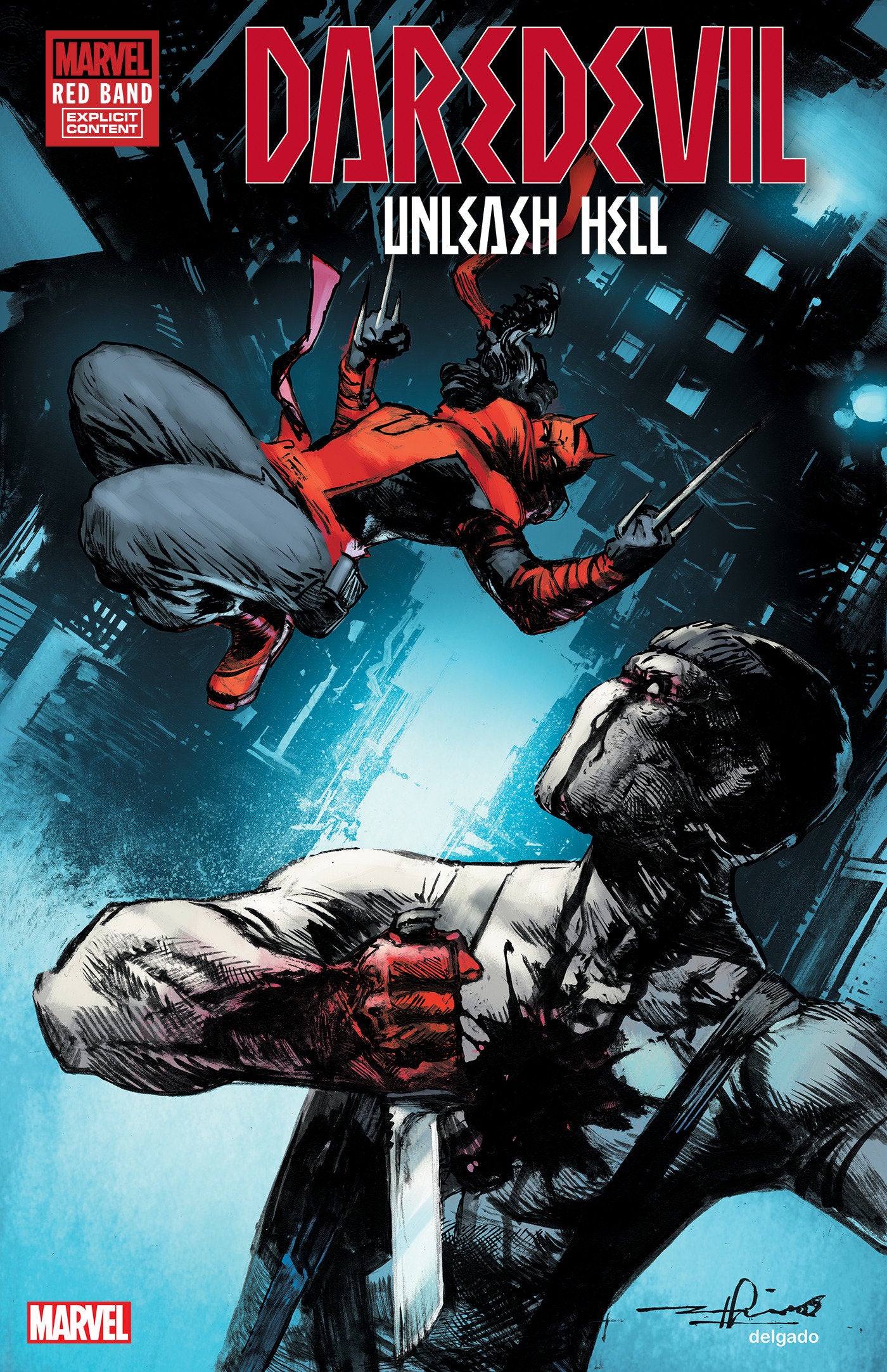 Daredevil: Unleash Hell - Red Band (2025) #2 (of 5) Gerardo Zaffino Variant [Polybagged]