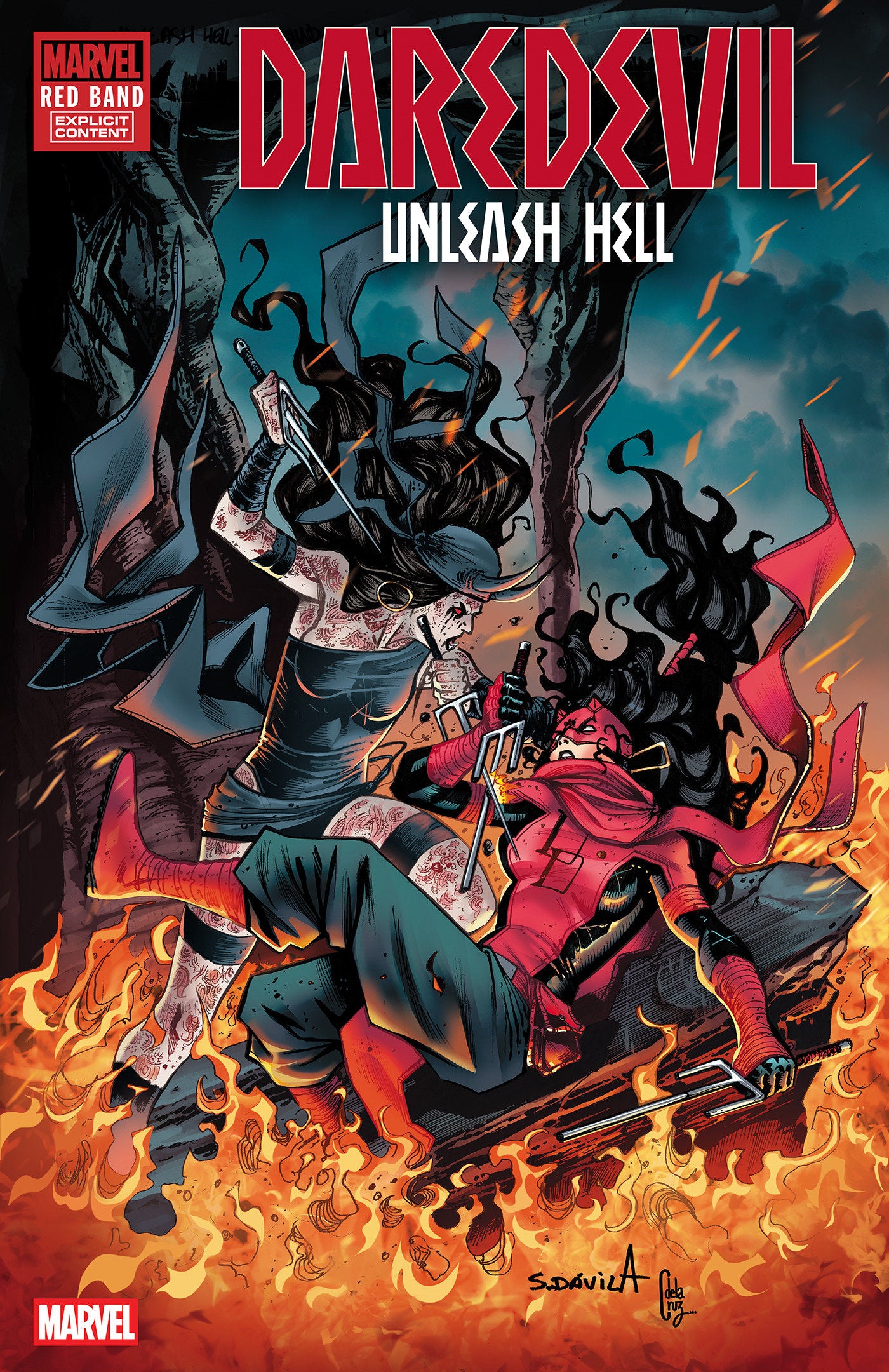Daredevil: Unleash Hell - Red Band (2025) #4 (of 5) Sergio Davila Variant [Polybagged]