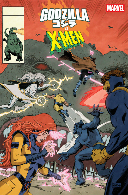 Godzilla vs X-Men (2025) #1 Paolo Rivera Godzilla King Of The Monsters Homage Variant